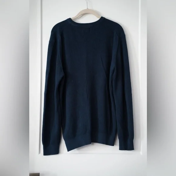 FRANK & OAK Fine Knit Jumper Navy - Picture 2 of 2